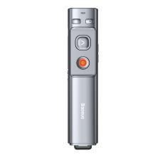 Presenter multifunctional Baseus Orange Dot Wireless, 2.4GHz, USB si USB-C, 250 mAh, Red Laser Pointer, Universal, Gri