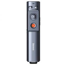 Presenter multifunctional Baseus Orange Dot Wireless, 2.4GHz, USB si USB-C, 250 mAh, Green Laser Pointer, Universal, Gri