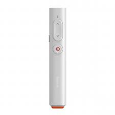 Presenter Wireless Baseus Orange Dot (Youth), 2.4GHz, USB si USB-C, Laser Pointer, Compatibil cu Mac si Windows, Alb
