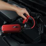 Redresor auto Super Energy Car Jump Starter Baseus, cu clesti pentru pornire motor diesel, benzina sau electric, 12000mAh, 1000A, USB, cu lanterna, folosit ca powerbank, Rosu 8 - lerato.ro