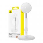 Suport universal tableta si telefon Baseus MagPro, Telescopic, Alb 11 - lerato.ro