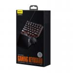 Tastatura gaming mecanica Baseus GAMO One Handed cu fir de 1.5m, conexiune USB, iluminata, Negru