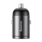 Incarcator auto Baseus Tiny Star Mini, USB, Quick Charge 30W, Gri 7 - lerato.ro