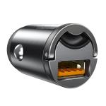 Incarcator auto Baseus Tiny Star Mini, USB, Quick Charge 30W, Gri 5 - lerato.ro