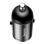 Incarcator auto Baseus Tiny Star Mini, USB, Quick Charge 30W, Gri 6 - lerato.ro