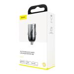 Incarcator auto Baseus Tiny Star Mini, USB, Quick Charge 30W, Gri 4 - lerato.ro