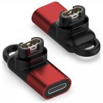 Adaptor incarcare Beline compatibil cu ceas Garmin, mama Lightning, Negru / Rosu 3 - lerato.ro