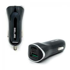 Incarcator auto Beline, 1xUSB, 1x USB-C, PD 30W, Negru