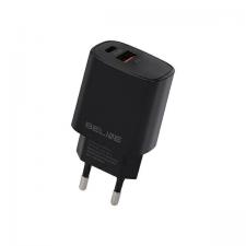 Incarcator retea Beline BLN2CW20, 20W, 3A, 1xUSB-C, 1xUSB-A, Quick Charge 3.0, Negru