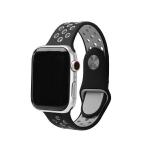 Curea Beline Sport Silicone compatibila cu Apple Watch 38/40/41mm, Negru / Gri 3 - lerato.ro