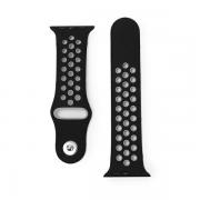 Curea Beline Sport Silicone compatibila cu Apple Watch 38/40/41mm, Negru / Gri