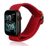 Curea Beline Textile Strap compatibila cu Apple Watch 38/40/41mm, Rosu 2 - lerato.ro