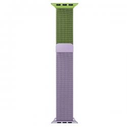Curea Beline Steel Strap compatibila cu Apple Watch 42/44/45/49mm, Verde / Mov