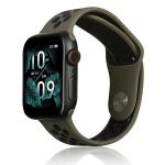 Curea Beline Sport Silicone compatibila cu Apple Watch 38/40/41mm, Maro / Negru 2 - lerato.ro