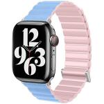 Curea Beline Magnetic Pro Strap compatibila cu Apple Watch 38/40/41mm, Roz / Albastru 2 - lerato.ro