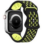 Curea Beline New Sport Silicone compatibila cu Apple Watch 38/40/41mm, Negru / Galben 2 - lerato.ro
