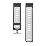 Curea universala din silicon Beline Double Color, 22mm, Negru / Alb 3 - lerato.ro