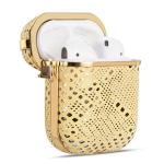 Carcasa Beline Elegance Cover compatibila cu Apple AirPods 1/2, Gold 3 - lerato.ro