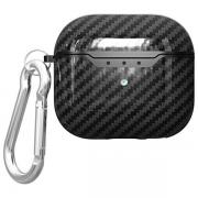 Carcasa Beline Carbon Cover compatibila cu Apple AirPods 4, Negru