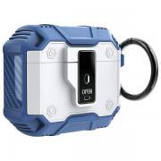 Carcasa Beline Click Cover compatibila cu Apple AirPods 4, Albastru / Alb