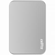 Baterie externa Cellline Mini compatibila MagSafe, 10000mAh, PD 3A, Incarcare Wireless 15W, USB-C, Gri
