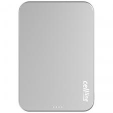 Baterie externa Cellline compatibila MagSafe, 5000mAh, PD 3A, Incarcare Wireless 15W, USB-C, Gri