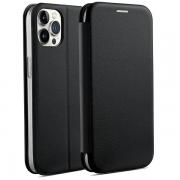 Carcasa flip cover Beline Magnetic Book compatibila cu iPhone 15 Pro, Negru