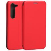 Carcasa flip cover Beline Magnetic Book compatibila cu Samsung Galaxy S23 Plus, Rosu