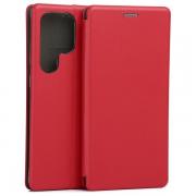 Carcasa flip cover Beline Magnetic Book compatibila cu Samsung Galaxy S25 Ultra, Rosu