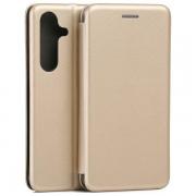 Carcasa flip cover Beline Magnetic Book compatibila cu Samsung Galaxy S25, Gold