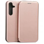 Carcasa flip cover Beline Magnetic Book compatibila cu Samsung Galaxy S25 Plus, Rose Gold