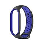 Curea din silicon Beline Design compatibila cu Xiaomi Mi Band 7/6/5, Negru / Albastru 3 - lerato.ro