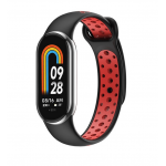 Curea din silicon Beline Design compatibila cu Xiaomi Mi Band 10/9/8, Negru / Rosu 2 - lerato.ro