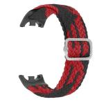 Curea din nylon Beline Nylon Strap compatibila cu Xiaomi Mi Band 10/9/8, Negru / Rosu 3 - lerato.ro