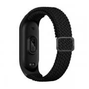 Curea din nylon Beline Nylon Strap compatibila cu Xiaomi Mi Band 10/9/8, Negru