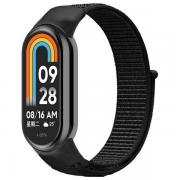 Curea din nylon Beline NylonLoop compatibila cu Xiaomi Mi Band 10/9/8, Negru