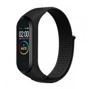 Curea din nylon Beline NylonLoop compatibila cu Xiaomi Mi Band 7/6/5/4/3, Negru