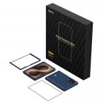 Kit protectie 2 in 1 Benks Magnetic Armor Grid Pro Grand Combo, Carcasa cu fibra Kevlar si Folie sticla securizata GlassWarrior, compatibil cu Samsung Galaxy Z Fold 8, Albastru 15 - lerato.ro