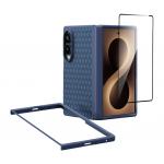Kit protectie 2 in 1 Benks Magnetic Armor Grid Pro Grand Combo, Carcasa cu fibra Kevlar si Folie sticla securizata GlassWarrior, compatibil cu Samsung Galaxy Z Fold 8, Albastru 7 - lerato.ro