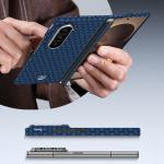 Kit protectie 2 in 1 Benks Magnetic Armor Grid Air Grand Combo, Carcasa cu fibra Kevlar si Folie sticla securizata GlassWarrior, compatibil cu Samsung Galaxy Z Fold 8 Ultra, Albastru 12 - lerato.ro