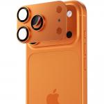 Protectie camera foto Benks Glass Warrior Metal Integrated Lens Protector compatibila cu iPhone 17 Pro Max, Portocaliu 2 - lerato.ro