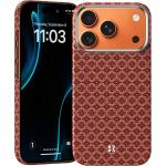 Carcasa Benks Magnetic Armor Air Armor Grid Kevlar Metal Frame 600D cu MagSafe compatibila cu iPhone 17 Pro Max, Portocaliu 3 - lerato.ro