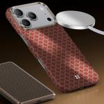 Carcasa Benks Magnetic Armor Air Armor Grid Kevlar Metal Frame 600D cu MagSafe compatibila cu iPhone 17 Pro Max, Portocaliu 9 - lerato.ro