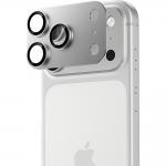 Protectie camera foto Benks Glass Warrior Metal Integrated Lens Protector compatibila cu iPhone 18 Pro / 17 Pro, Silver 2 - lerato.ro