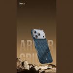 Carcasa Benks Magnetic Armor Air Armor Grid Kevlar Metal Frame 600D cu MagSafe compatibila cu iPhone 17 Pro, Orange 12 - lerato.ro