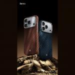Carcasa Benks Magnetic Armor Air Armor Grid Kevlar Metal Frame 600D cu MagSafe compatibila cu iPhone 17 Pro, Orange 6 - lerato.ro