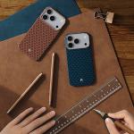 Carcasa Benks Magnetic Armor Air Armor Grid Kevlar Metal Frame 600D cu MagSafe compatibila cu iPhone 17 Pro, Portocaliu 10 - lerato.ro