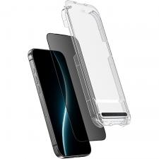 Folie protectie sticla securizata Benks Glass Warrior Privacy, Kit montare inclus, compatibila cu iPhone 17 Pro Max, Negru