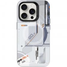 Carcasa Benks Mecha cu MagSafe compatibila cu iPhone 15 Pro Max, Alb