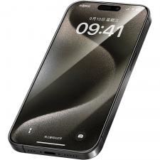 Folie protectie sticla securizata Benks Arc Shield Full Coverage compatibila cu iPhone 15 Pro Max, Negru